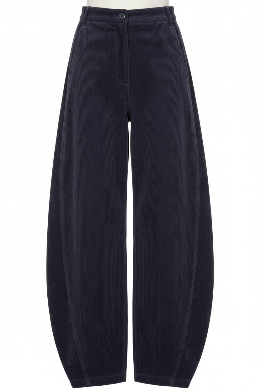 Kalhoty 418 - Manšestr z čisté bavlny - 490NAVY - 10240710059