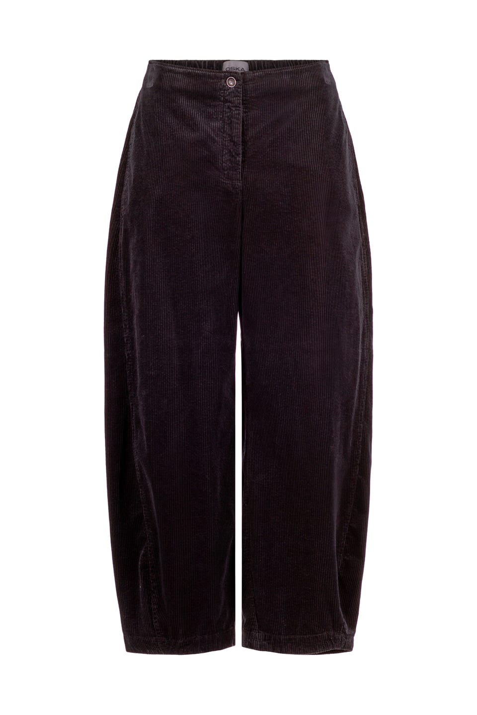 Kalhoty 418 - Manšestr z čisté bavlny - 990BLACK - 10240710059