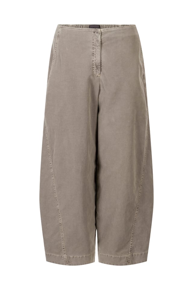 Trousers 421 - Cotton lyocell moleskin with stretch - 122ECRU - 10240710063
