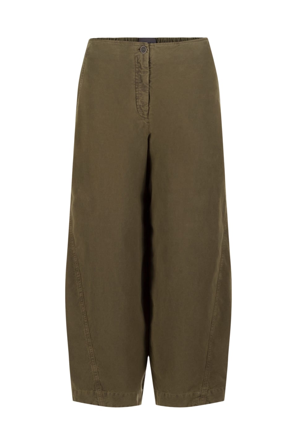 Trousers 421 - Cotton lyocell moleskin with stretch - 772LICHEN - 10240710063