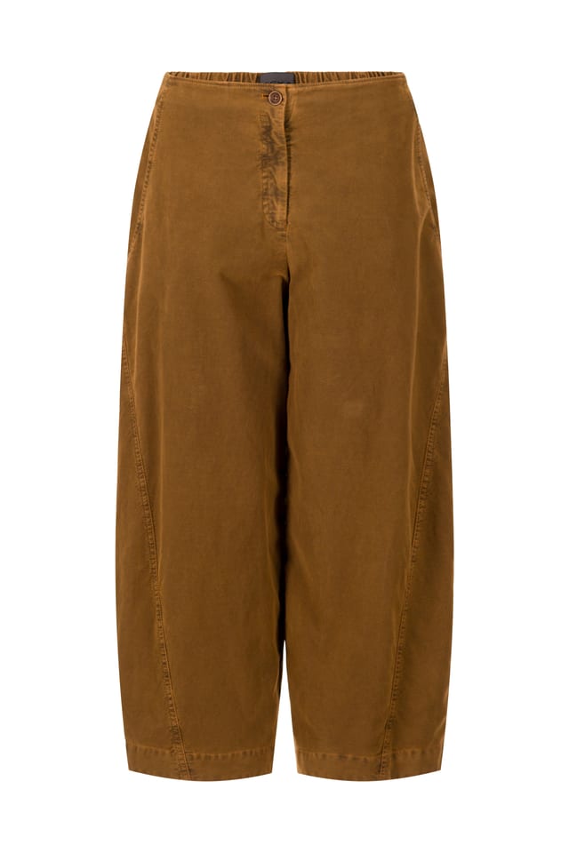 Trousers 421 - Cotton lyocell moleskin with stretch - 852SISAL - 10240710063