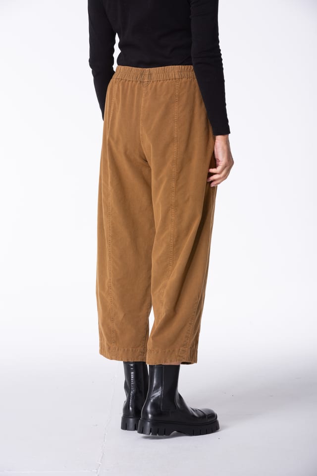 Trousers 421 - Cotton lyocell moleskin with stretch - 852SISAL - 10240710063