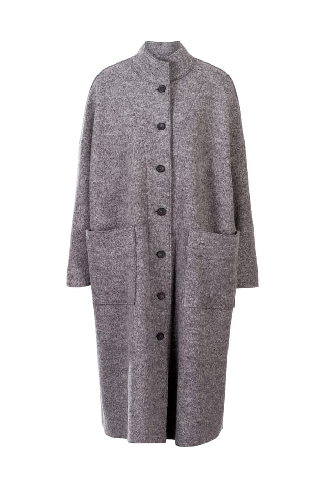 Coat 403 - Tweed boiled wool - 980MOUNTAIN - 10240710066