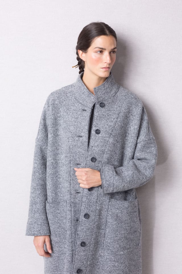 Coat 403 - Tweed boiled wool - 980MOUNTAIN - 10240710066