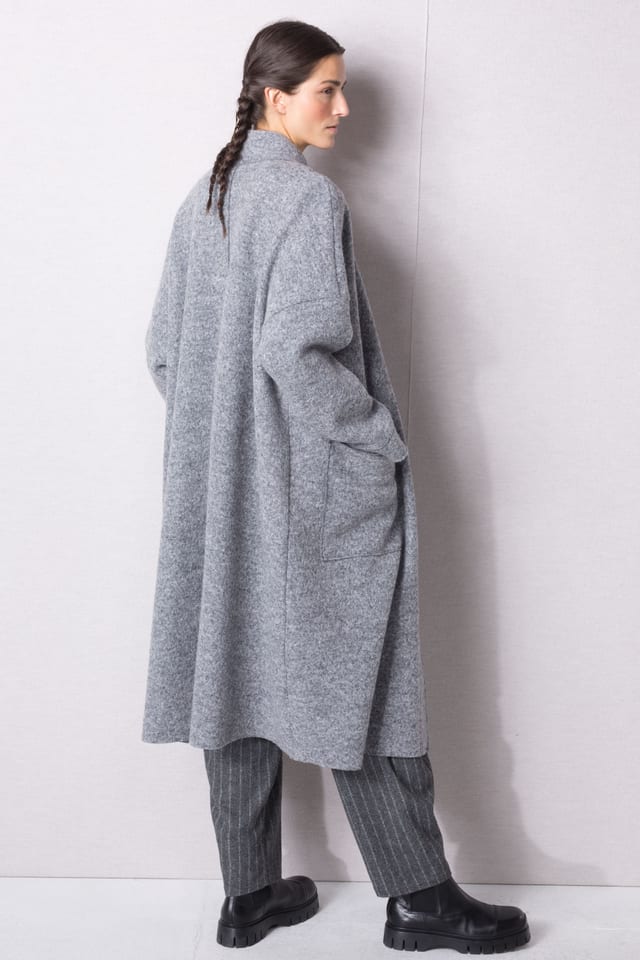 Coat 403 - Tweed boiled wool - 980MOUNTAIN - 10240710066