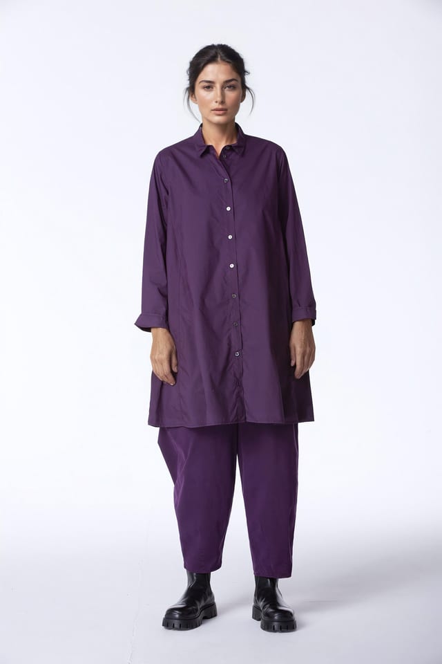 Bluse 417 - Baumwoll Popeline - 480ACAI - 10240710067