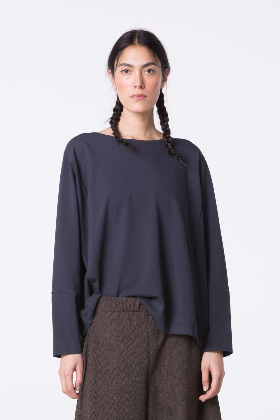 Skjorte 403 - Økologisk bomuld- og modalblanding - 490NAVY - 10240710070