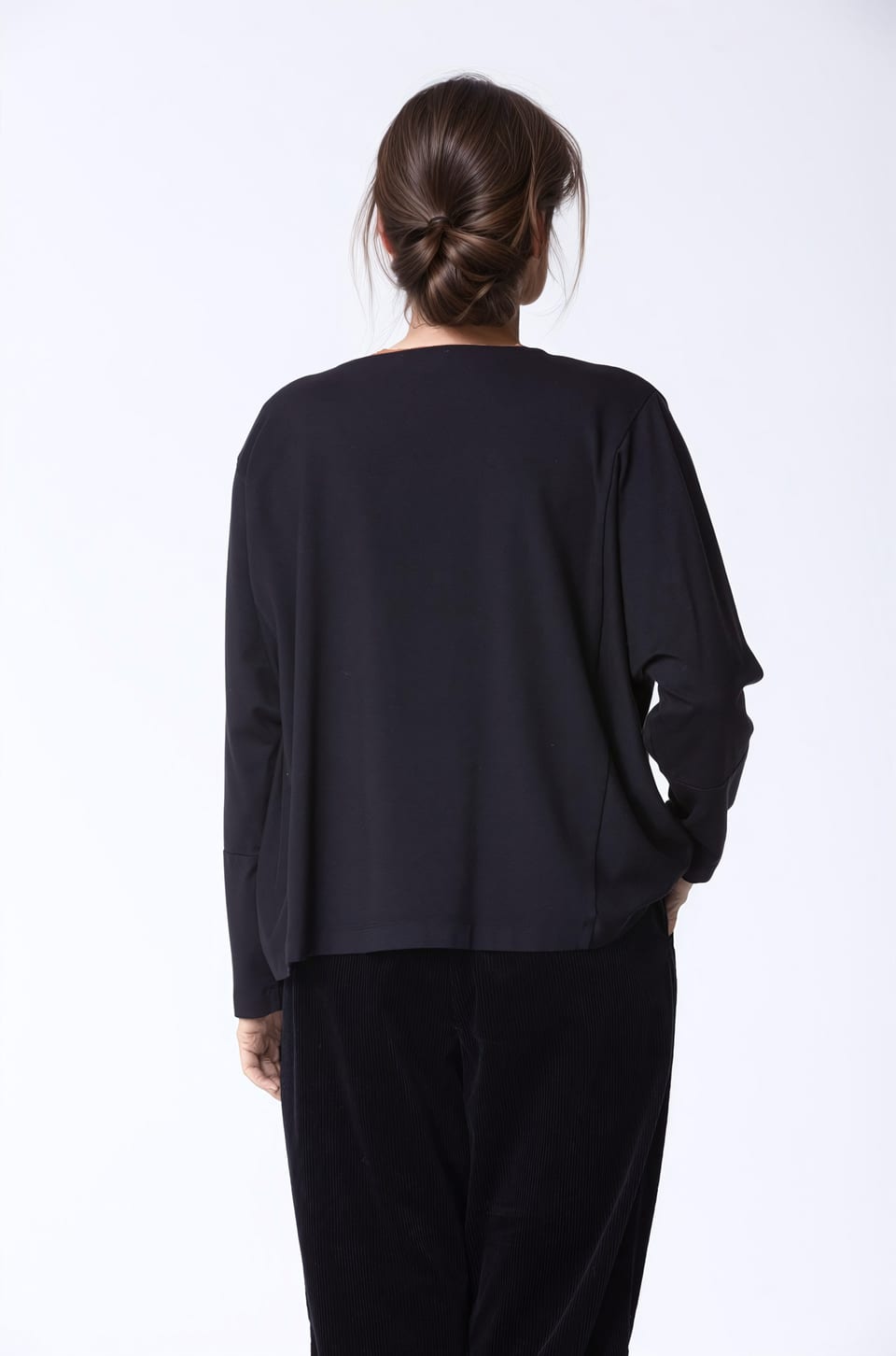 Skjorte 403 - Økologisk bomuld- og modalblanding - 990BLACK - 10240710070
