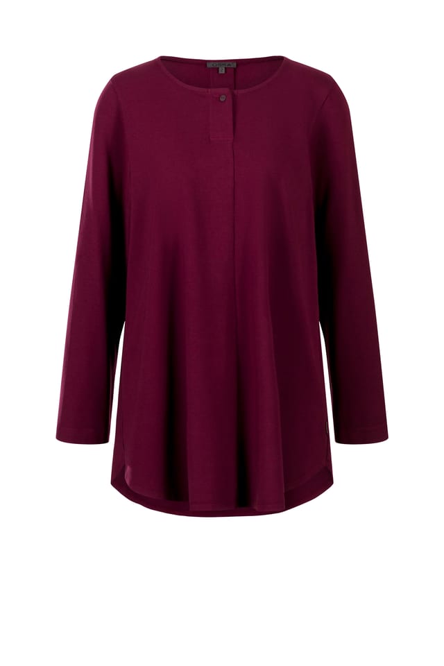 Shirt 404 - Organic cotton modal jersey - 370WINE - 10240710071