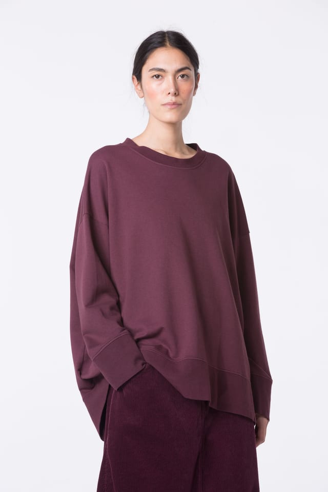 Pullover 438 - Organic cotton yak sweat - 370WINE - 10240710074