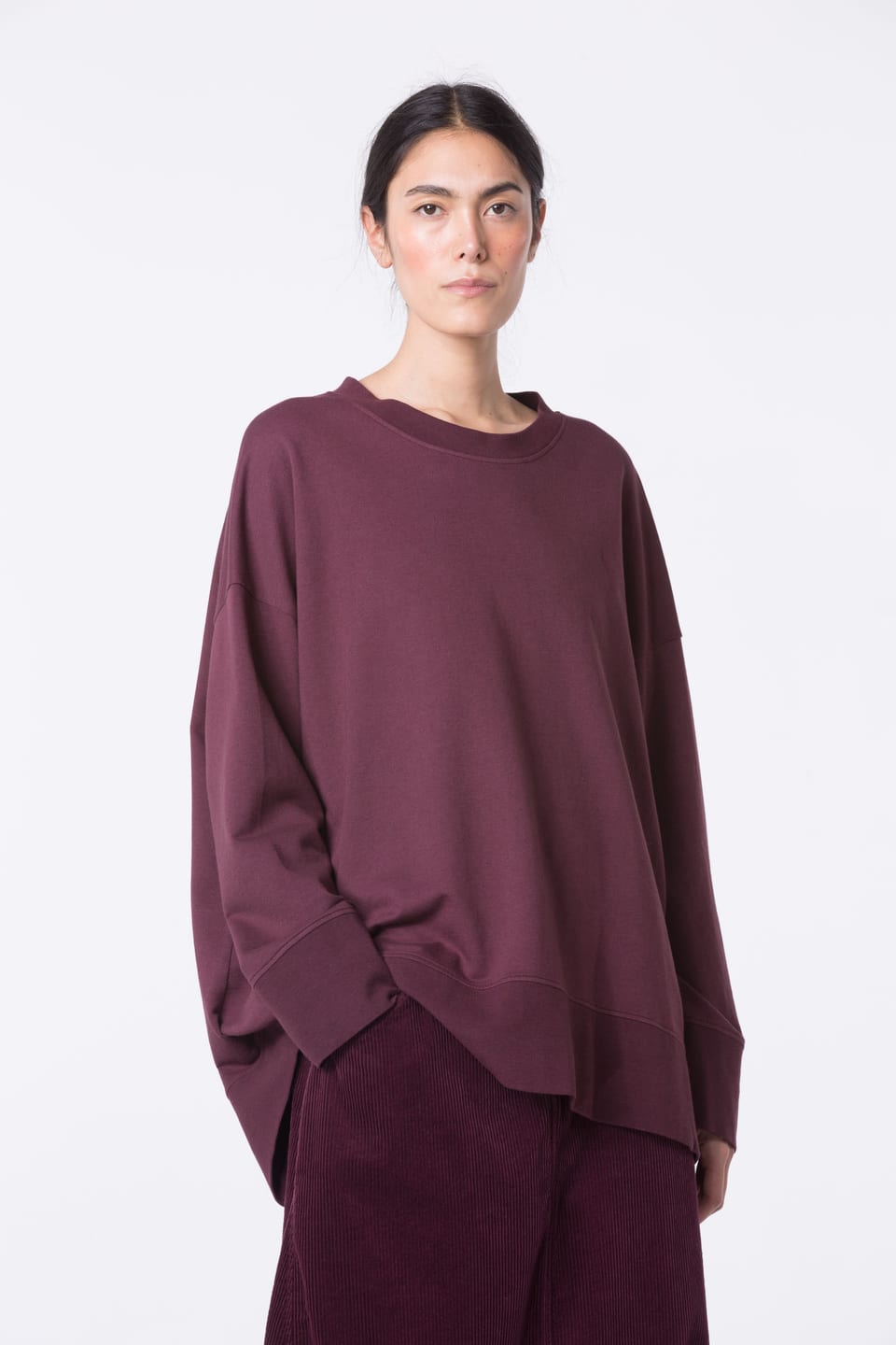 Pullover 438 - Organic cotton yak sweat - 370WINE - 10240710074