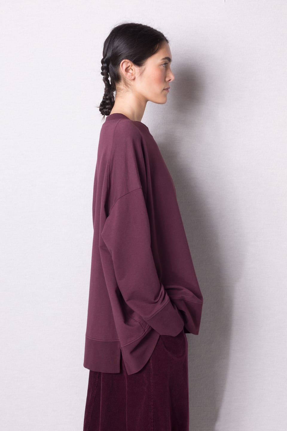 Pullover 438 - Organic cotton yak sweat - 370WINE - 10240710074