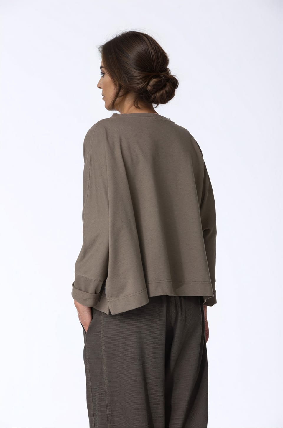 Pullover 439 - Biobaumwoll-Yak Sweat - 770LICHEN - 10240710075