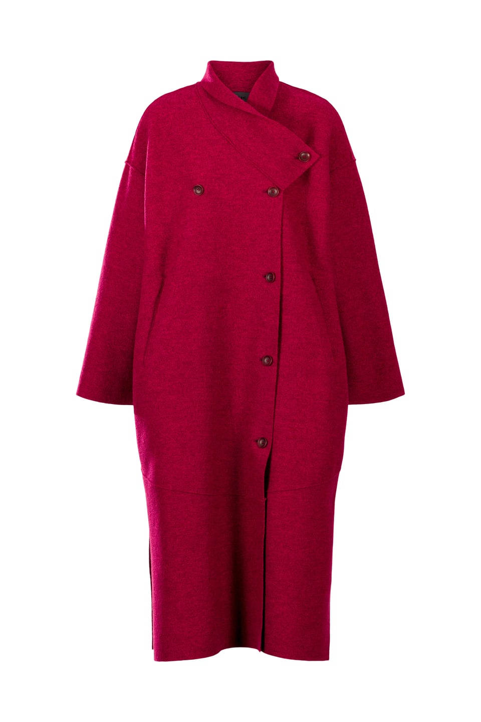 Coat 404 - Premium OSKA boiled wool - 340GARNET - 10240710077