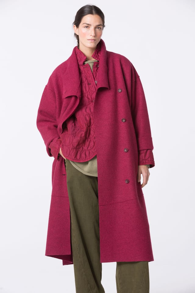 Coat 404 - Premium OSKA boiled wool - 340GARNET - 10240710077