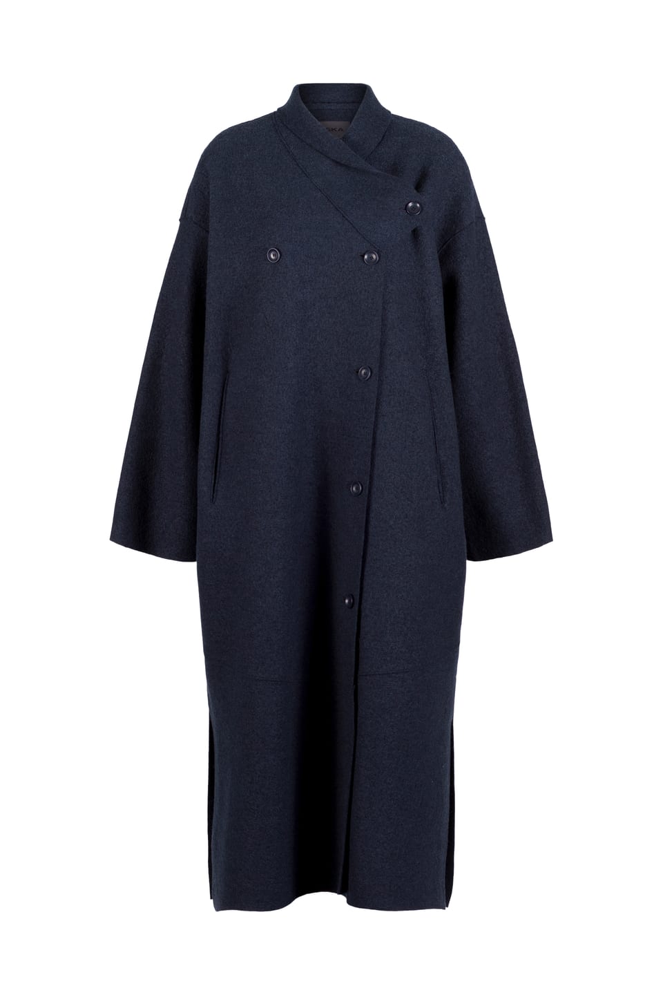 Coat 404 - Premium OSKA boiled wool - 490NAVY - 10240710077