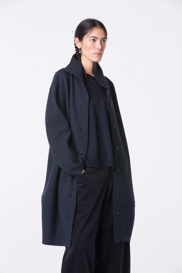 Outdoor jacket 402 - Premium OSKA boiled wool - 490NAVY - 10240710078