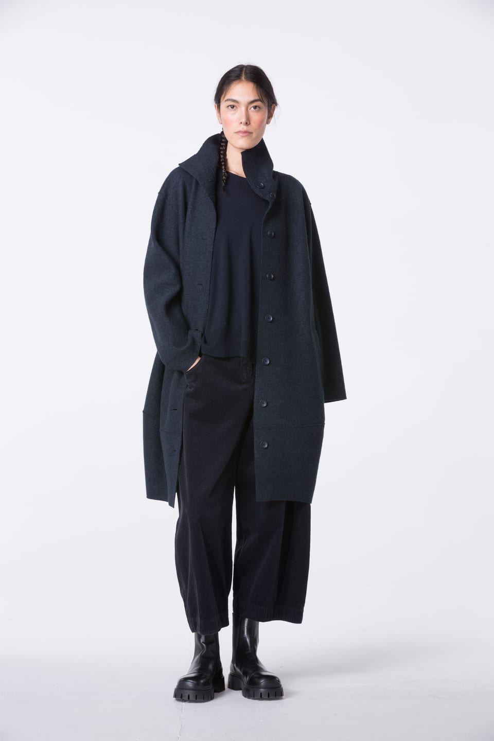 Outdoor jacket 402 - Premium OSKA boiled wool - 490NAVY - 10240710078