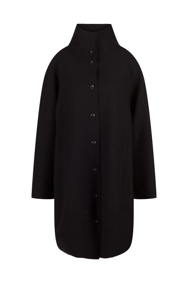 Outdoor jacket 402 - Premium OSKA boiled wool - 990BLACK - 10240710078
