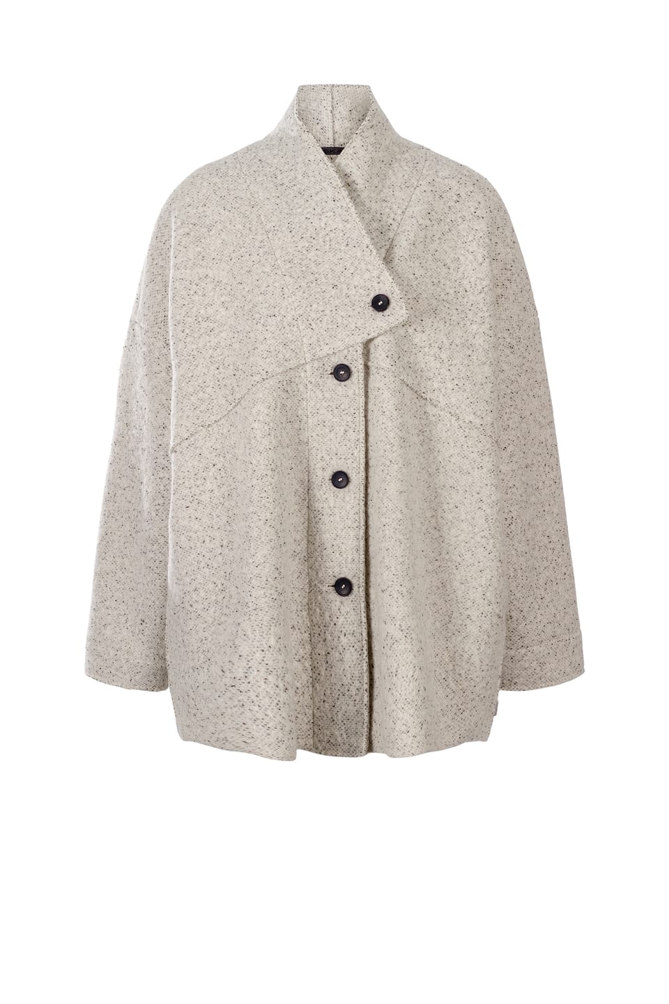 Outdoor jacket 404 - Tweed boiled wool - 120ECRU - 10240710081