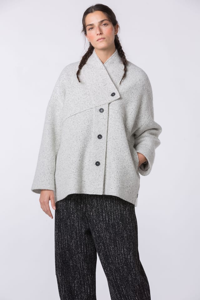 Outdoorjacke 404 - Tweed Walk - 120ECRU - 10240710081