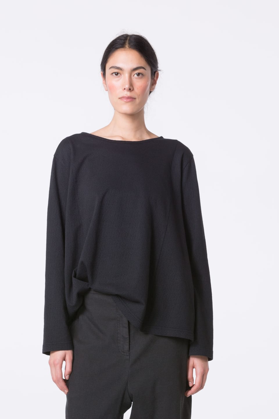 Pullover 443 - Reiner Baumwolljersey - 990BLACK - 10240710085