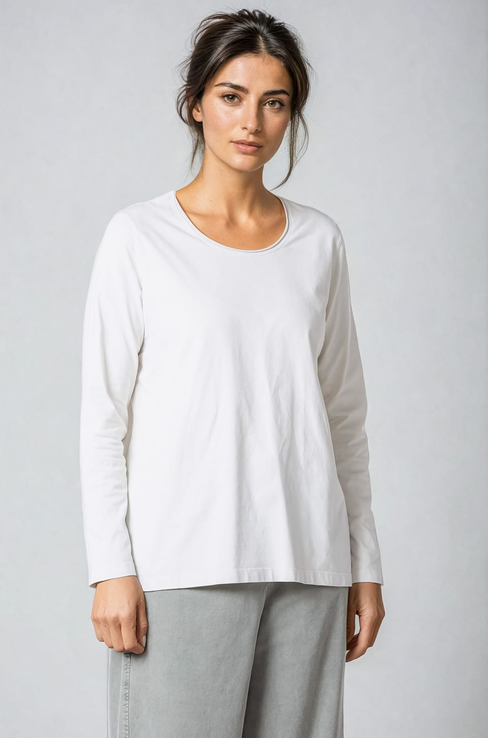 Shirt 408 - Organic cotton jersey - 120ECRU - 10240710087
