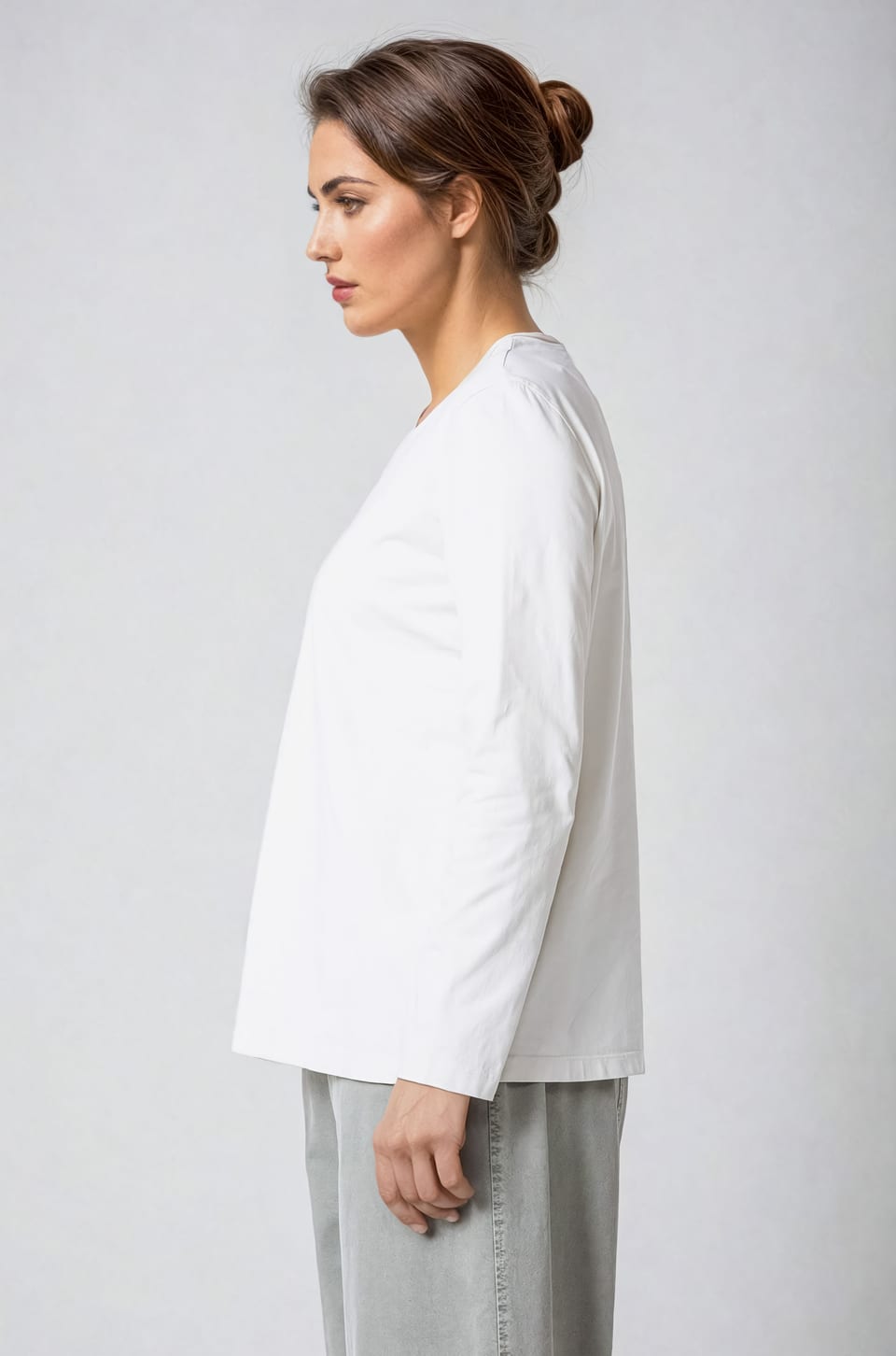 Shirt 408 - Organic cotton jersey - 120ECRU - 10240710087