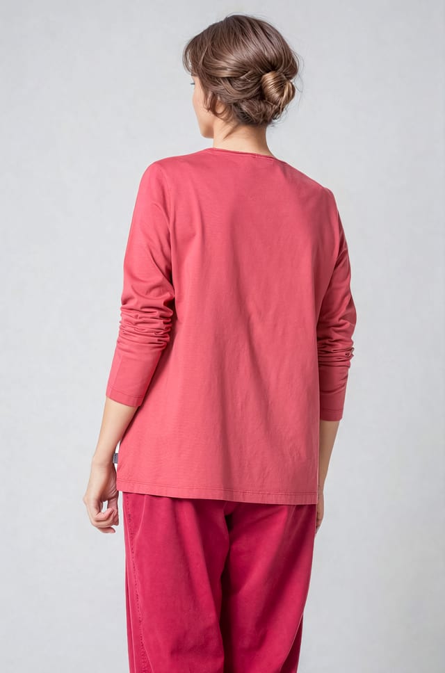 Shirt 408 - Organic cotton jersey - 340GARNET - 10240710087