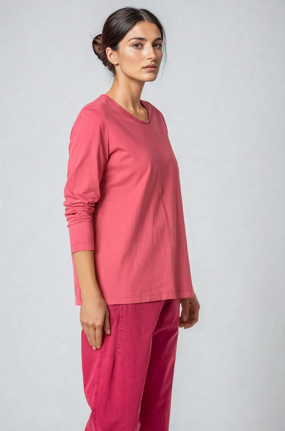 Shirt 408 - Organic cotton jersey - 340GARNET - 10240710087