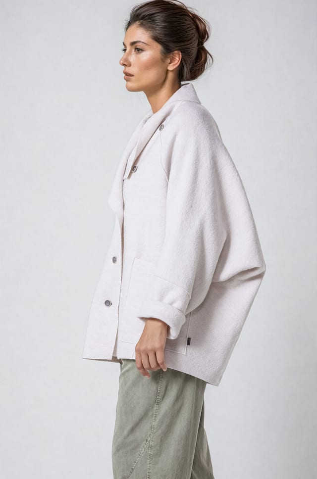 Outdoor jacket 407 - Premium OSKA boiled wool - 120ECRU - 10240710089