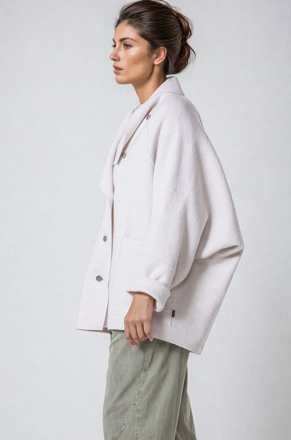 Outdoor jacket 407 - Premium OSKA boiled wool - 120ECRU - 10240710089