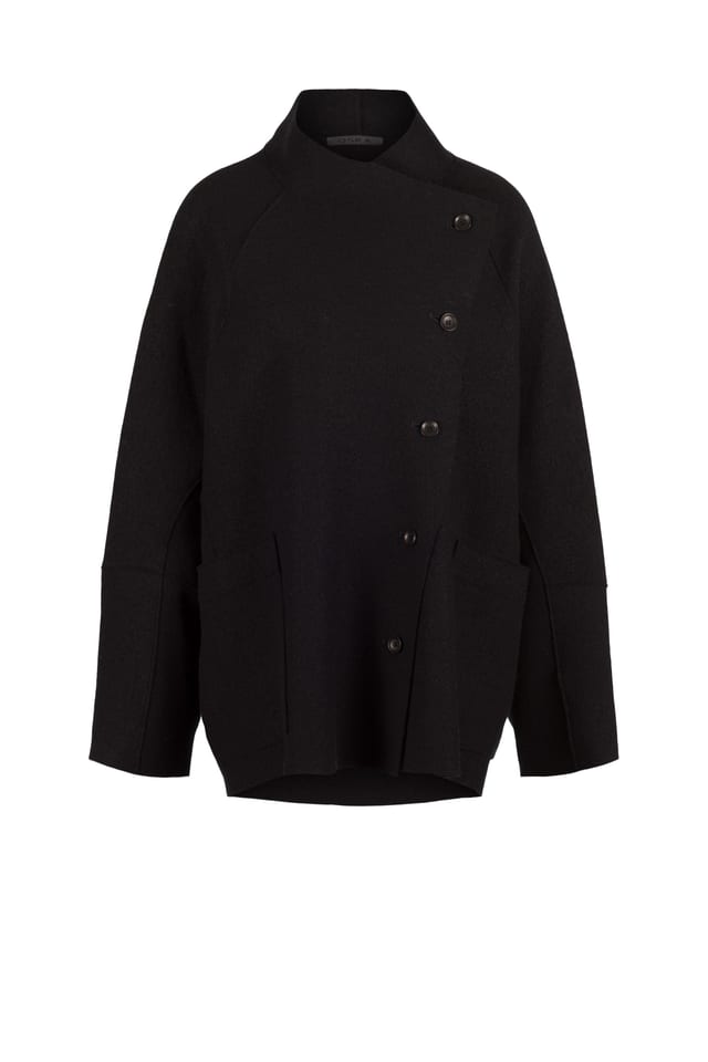 Outdoor jacket 407 - Premium OSKA boiled wool - 990BLACK - 10240710089