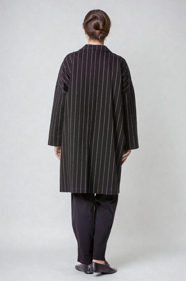 Coat 407 - Cotton-wool blend - 990BLACK - 10240710090