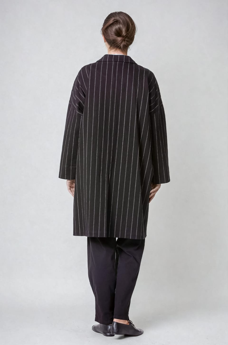Coat 407 - Cotton-wool blend - 990BLACK - 10240710090