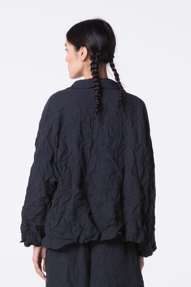 Jacket 413 Plissee - Technical fabric in a crinkled look - 490NAVY - 10240710091