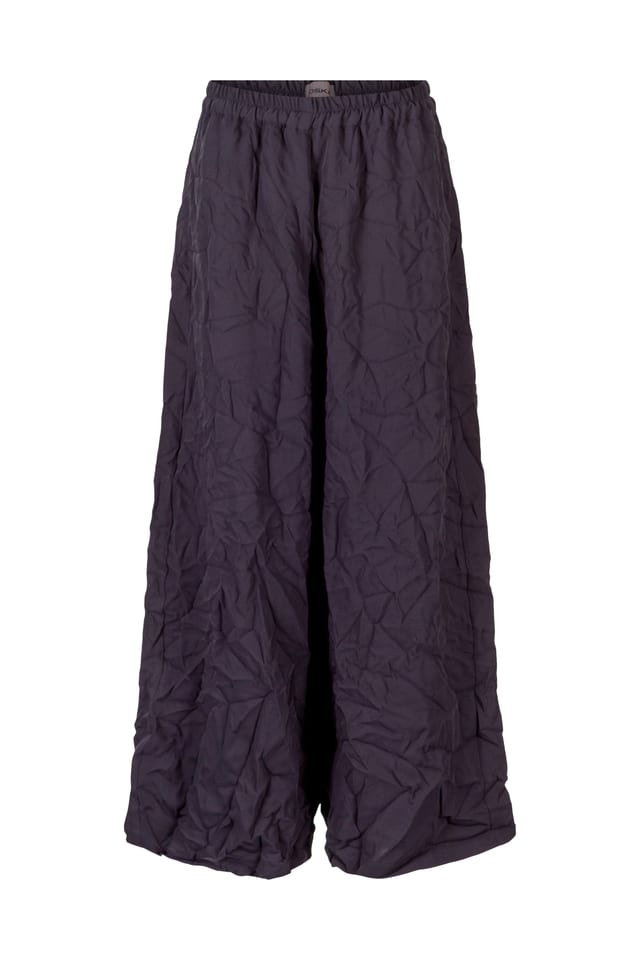 Trousers 424 Plissee - Technical fabric in a crinkled look - 490NAVY - 10240710092