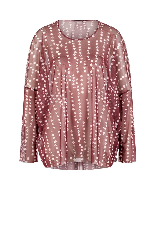 Shirt 409 - Druck auf Stretch-Tüll - 370WINE - 10240710095