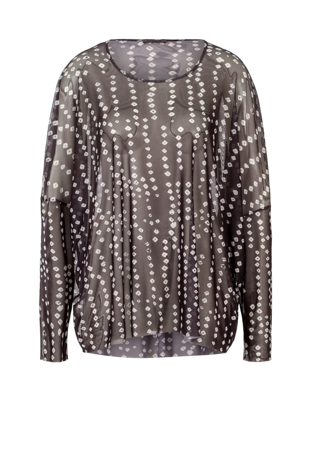 Shirt 409 - Printed stretch mesh - 990BLACK - 10240710095