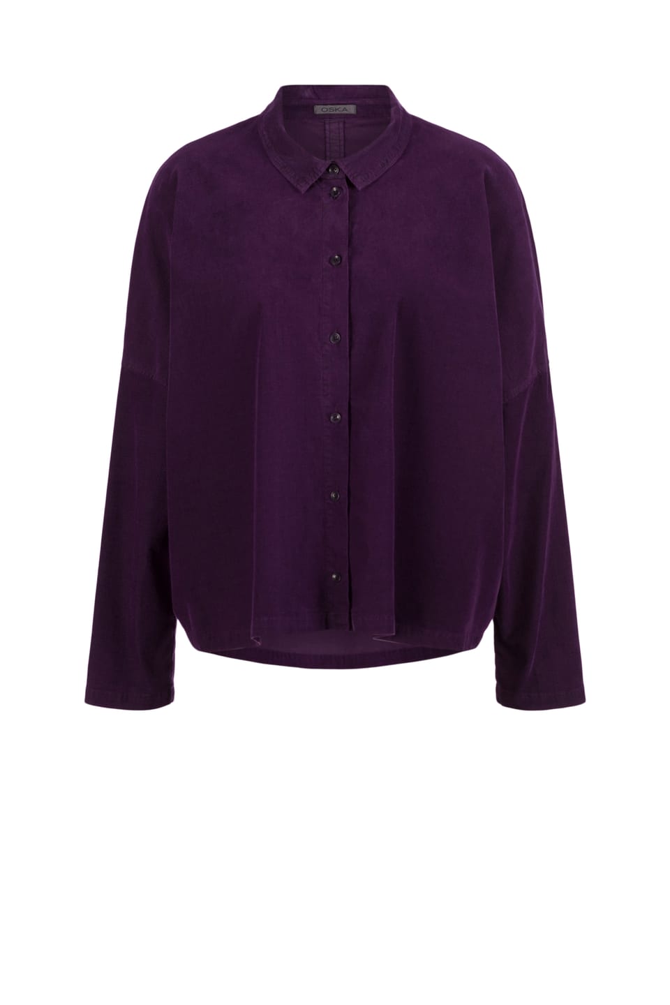 Blouse 420 - Cotton needlecord with stretch - 482ACAI - 10240710097