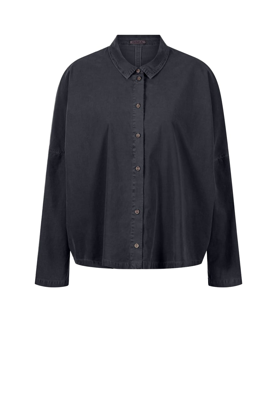 Blouse 420 - Cotton needlecord with stretch - 490NAVY - 10240710097