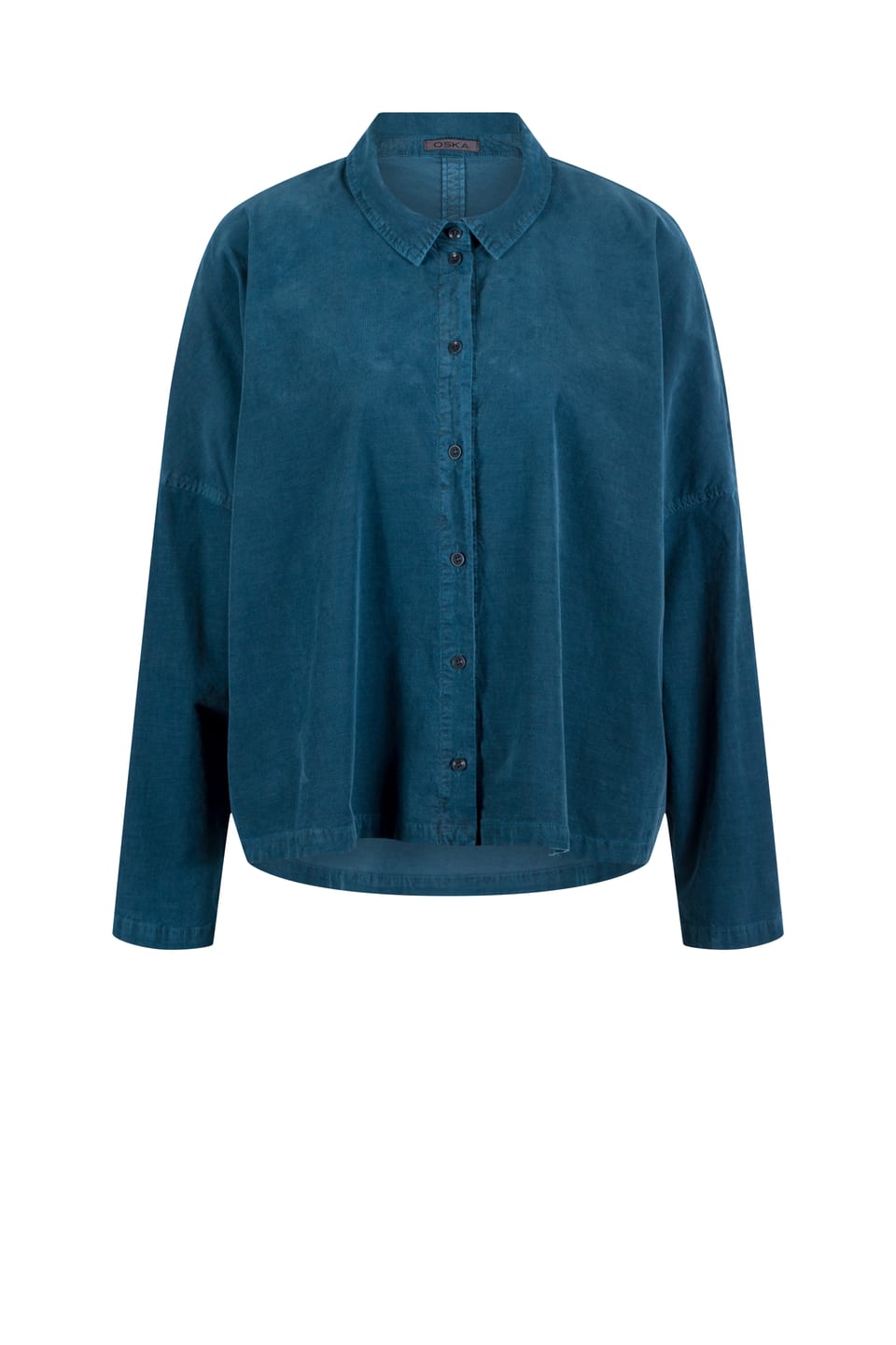 Blouse 420 - Cotton needlecord with stretch - 552STREAM - 10240710097