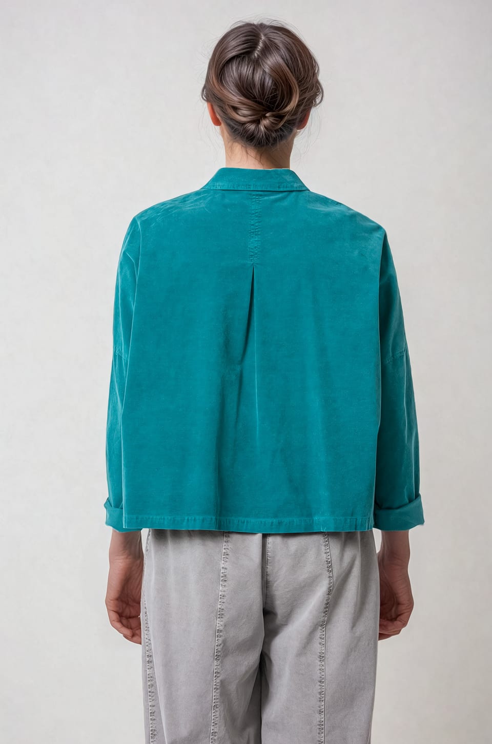 Blouse 420 - Cotton needlecord with stretch - 652AMULET - 10240710097
