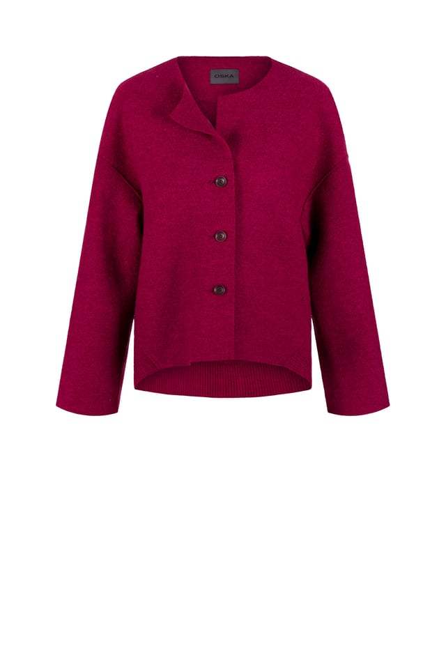 Jacket 414 - Premium OSKA boiled wool - 340GARNET - 10240710098