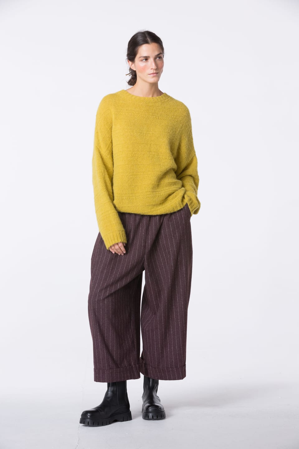 Trousers 427 - Wool blend with ECOVERO™ viscose - 370WINE - 10240710100