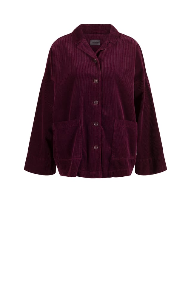 Jacke 418 - Reiner Baumwollcord - 372WINE - 10240710103