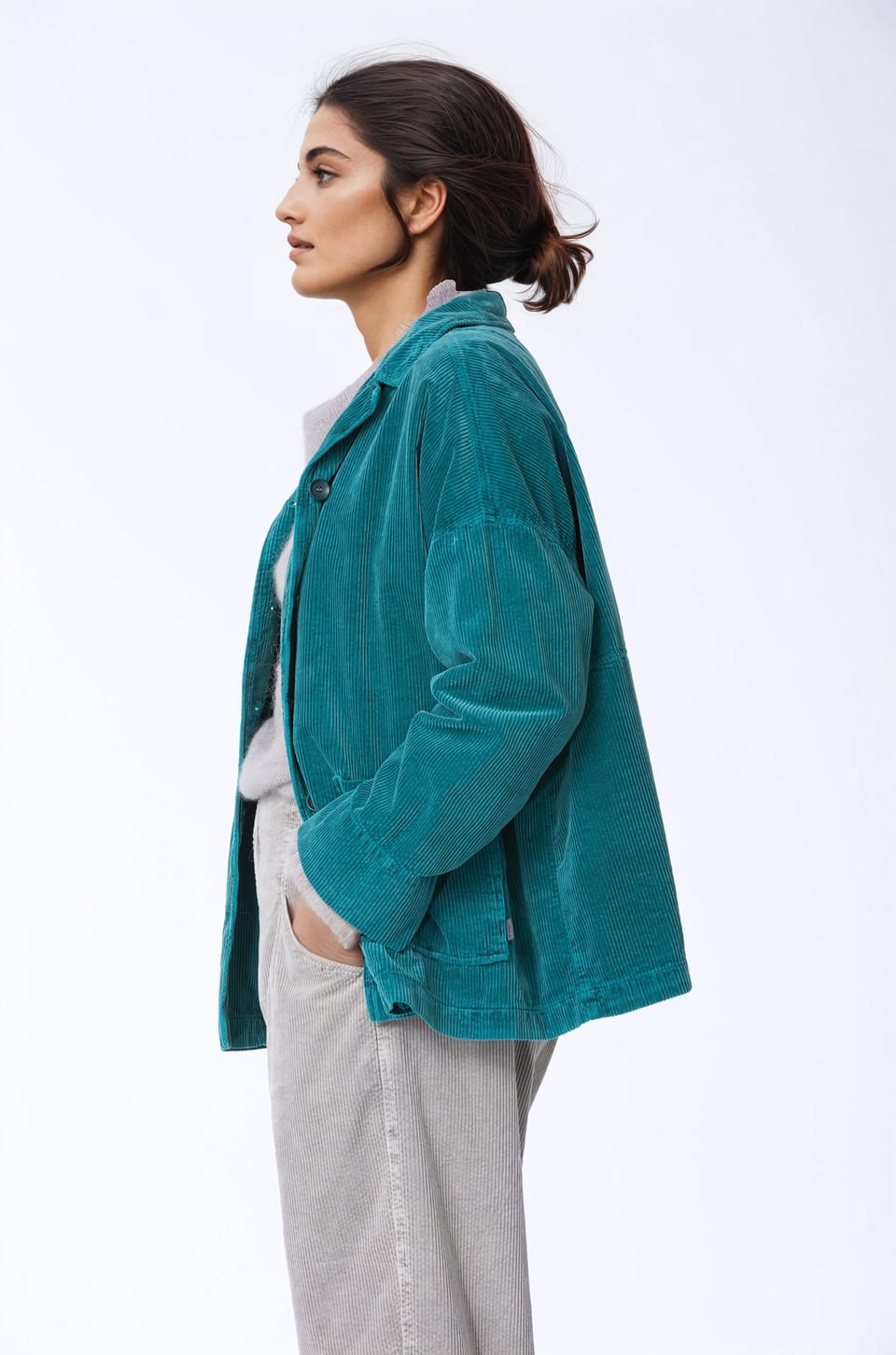 Jacket 418 - Pure cotton corduroy - 652AMULET - 10240710103