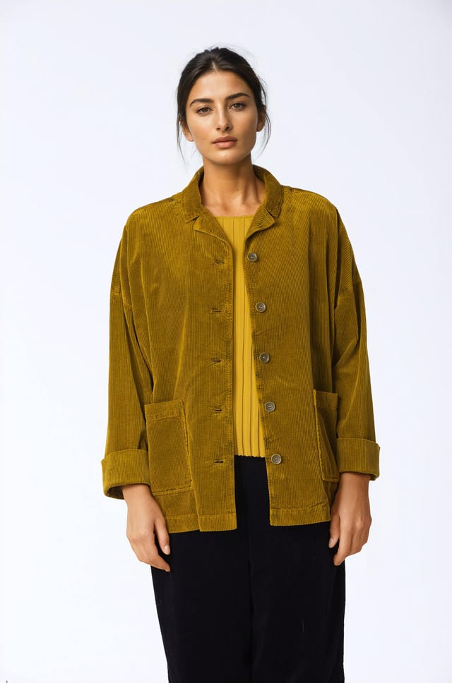Jacket 418 - Pure cotton corduroy - 742BRASS - 10240710103