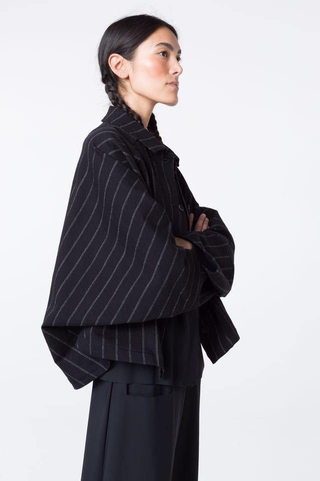 Jacket 420 - Cotton-wool blend - 990BLACK - 10240710105