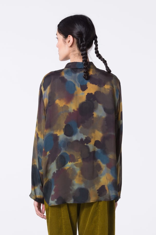 Blouse 423 - Printed pure cupro - 740BRASS - 10240710110